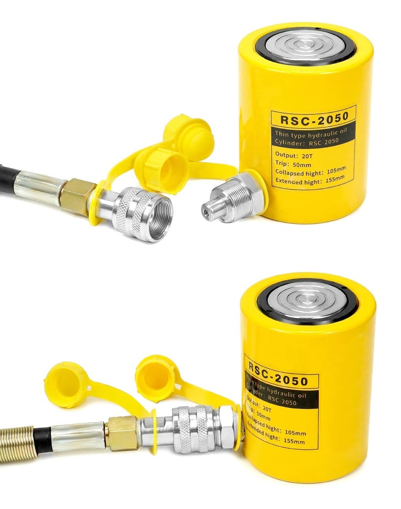 QWORK جاك هيدروليكي مصغر 20 طن بورتا باور رام 2" شوط، مضخة هيدروليكية يدوية CP-180، أسطوانات رفع تعمل بجهة واحدة لصناعة السفن - Image 2